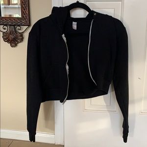 American Apparel cropped sweatshirt jacket